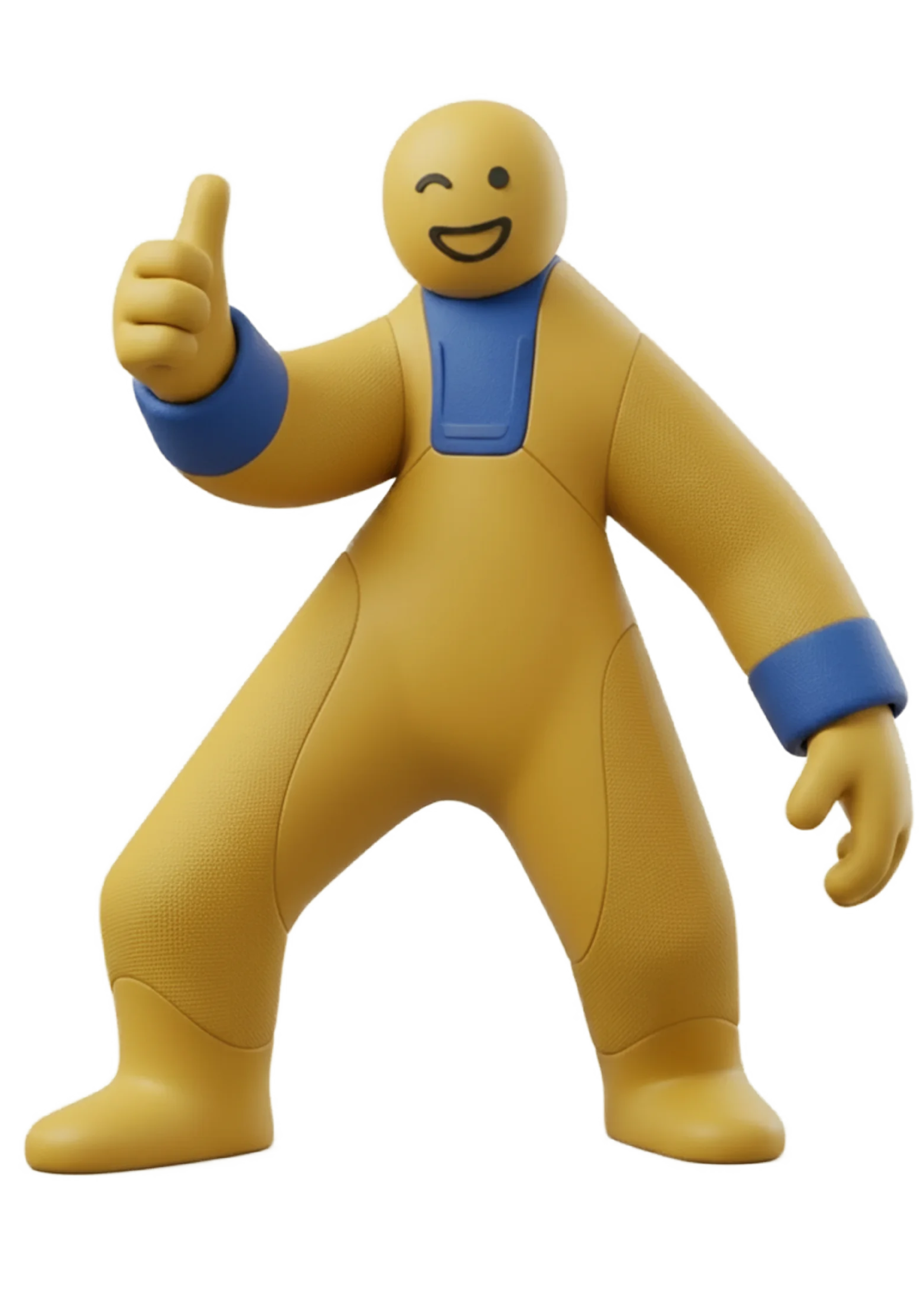 DEMUS mascot giving a thumbs up